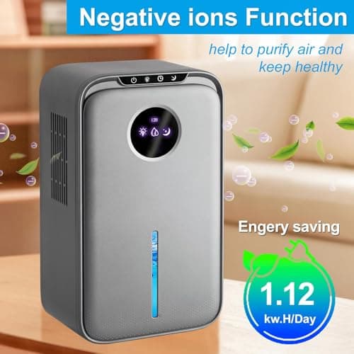 Dehumidifier(88.0OZ) for Bedroom With Drain Hose Timer Quiet Portable Dehumidifier with Auto Shut Off for Home Bathroom Basement Kitchen RV Closet（1000Sq.ft) 7