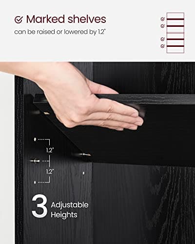 VASAGLE CUSTOS Collection - Bookshelf, 6-Tier Bookcase, Book Shelf, Open Storage Shelf, 9.4 x 23.6 x 63.3 Inches, for Living Room, Home Office, Dinning Room, Ebony Black ULBC166T56 7