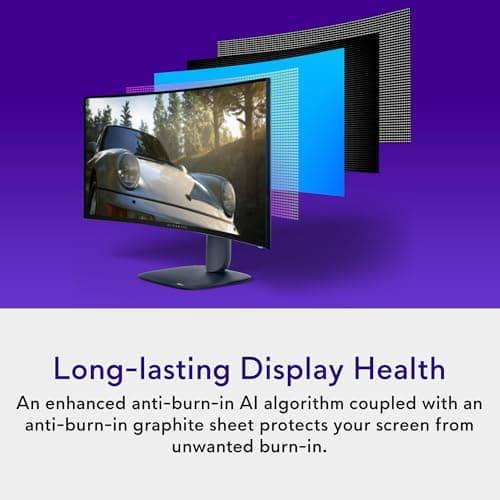 Alienware 34 240Hz QD-OLED Curved Gaming Monitor - AW3425DW - 34.2-inch WQHD (3440 x 1440) 0.03ms Display, 1800R Curve, AMD FreeSync Premium Pro, VESA AdaptiveSync, DisplayHDR TrueBlack 400 7