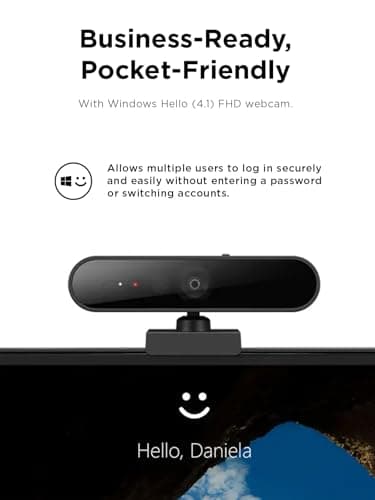 Lenovo Performance FHD 1080p Webcam USB-C,Log-on with Windows Hello, Dual Microphones, 95 Degree Lens and 4X Digital Zoom, Sliding Privacy Shutter, Black 6