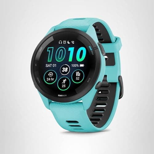 Garmin Forerunner 265 Running Smartwatch, Colorful AMOLED Display, Training Metrics and Recovery Insights, Aqua and Black 7