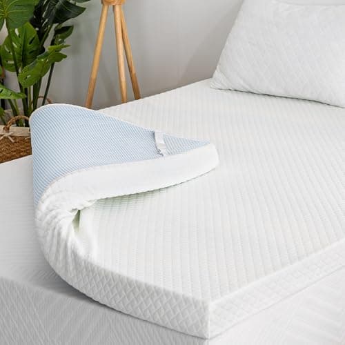 3 Inch Gel Memory Foam Mattress Topper Twin Size, Cooling Bed Topper for Pressure Relief with Removable Breathable Soft Cover, CertiPUR-US Certified
