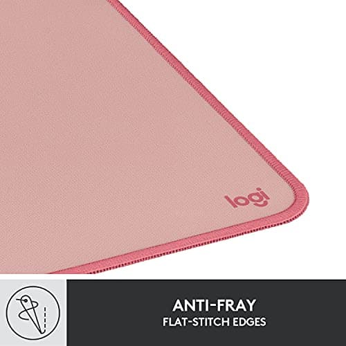 Logitech Desk Mat - Studio Series, Multifunctional Large Desk Pad, Extended Mouse Mat, Office Desk Protector with Anti-Slip Base, Spill-Resistant Durable Design, in Darker Rose 7