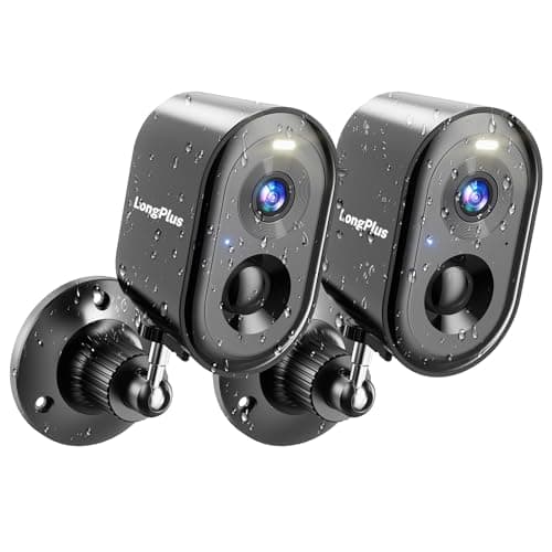LongPlus Vicohome Security Cameras Wireless: Wireless Camera for Home Security, 2K Battery Powered WiFi Cameras Outdoor with AI Motion Detection, 2-Way Talk, Cloud/SD Storage, 2Pack