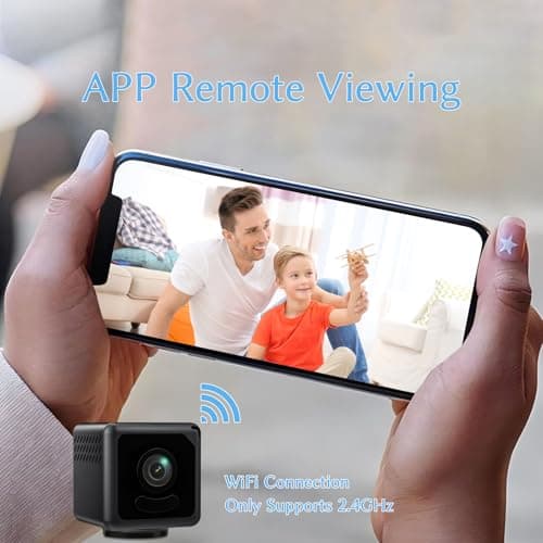 4K Mini Wireless Camera Home Security Cam Indoor HD Camera Small Smart WiFi House Portable Cameras Tiny House Nanny Cam Battery Life Powered Body Cameras 150 Wide Angle Night Vision Motion Detection 4