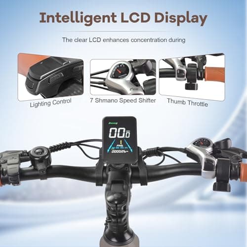 Electric Bike for Adults - Peak 850W 25MPH Motor 48V 12Ah Removable Battery Ebike, 26"x2.4" Step Through Electric Bicycle for Men Women, UL Certified Commuter E-Bike with 7-Speed & Dual Suspension 5