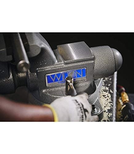 Wilton Tradesman Bench Vise, 6-1/2" Jaw (Width-6", Max Opening-4") Throat (Model 1765), Gray 9
