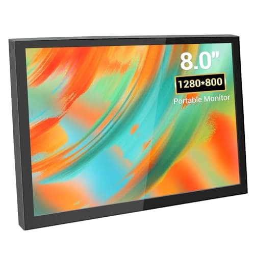 VIEWMEI 8 Inch Mini Monitor, Small HDMI Screen Display,1280 * 800 Resolution Portable Monitor for PC Laptop Compatible with Raspberry Pi Game Consoles
