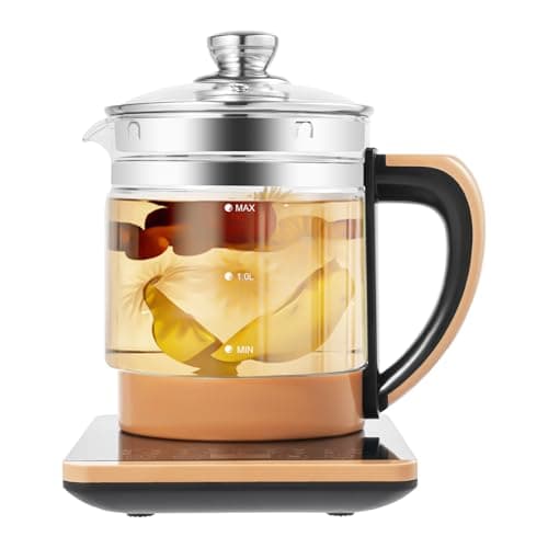 Electric Tea Kettle, 1.8L 800W Multifunctional Glass Kettle Health Pot Tea Maker Household W/Filter+ Digital Heating Base For Health Medicine Meals, Scented Tea, Coffee, Soup, Hot Pot, Boiled Aggs