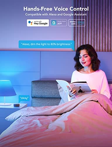 Govee LED Smart Light Bulbs, 1000LM Color Changing Light Bulb, Wi-Fi & Bluetooth Light Bulbs, Work with Alexa and Google Assistant, Dimmable RGBWW A19 75W Equivalent Smart Bulbs, 2 Pack 5