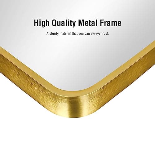 ITSRG Floor Mirror, Full Length Mirror with Stand, Arched Wall Mirror, Gold Floor Mirror Freestanding, Wall Mounted Mirror for Bedroom Living Room, Gold 5