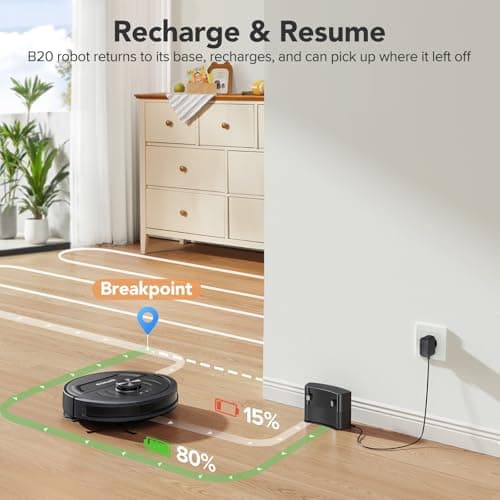 BPMIO Robot Vacuum and Mop Combo, 5500Pa Strong Suction, LiDAR Navigation with Smart Mapping, 120-Min Runtime, Custom Cleaning Schedule, Alexa & WiFi/App Compatible, Ideal for Pet Hair & Hard Floors 7