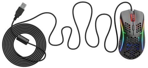 Glorious Model D Wired Gaming Mouse - 68g Superlight Honeycomb Design, RGB, Ergonomic, Pixart 3360 Sensor, Omron Switches, PTFE Feet, 6 Buttons - Matte Black 10