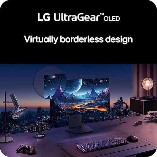 LG ‎32GS95UE 32-inch Ultragear OLED Gaming Monitor UHD 240Hz 0.03ms DisplayHDR True Black 400 AMD FreeSync Premium Pro NVIDIA G-Sync HDMI 2.1 DisplayPort Tilt/Height/Swivel Stand Black 8