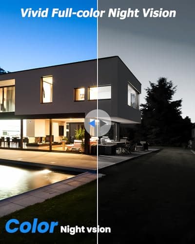 VIZIUUY 5MP 5G Security Camera Outdoor - 24/7 Recording Security Camera, WiFi Cameras for Home Security, Plug-in Power, 360°Auto Tracking, Noise Detect, Sound Light Alerts,WiFi 6, Works with Alexa 9