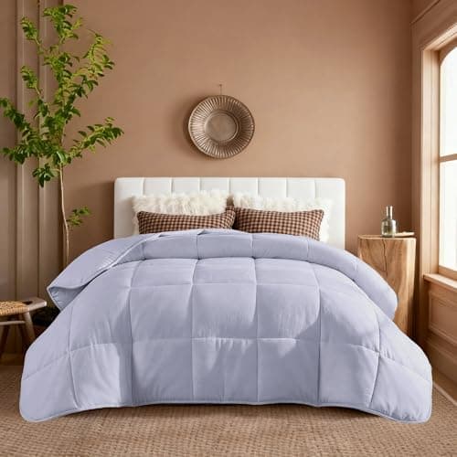 YnM Weighted Blanket King/CA King 40lbs, The Extra Heavy Oversized Weighted Comforter, Warm & Fluffy Throw (Neutral Grey, 40lbs, 104" Lx90 W)