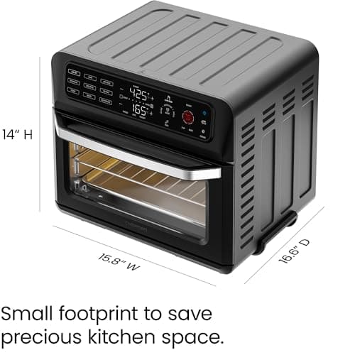 Chefman Dual Function Digital Air Fryer Oven with Temperature Probe, Black 9