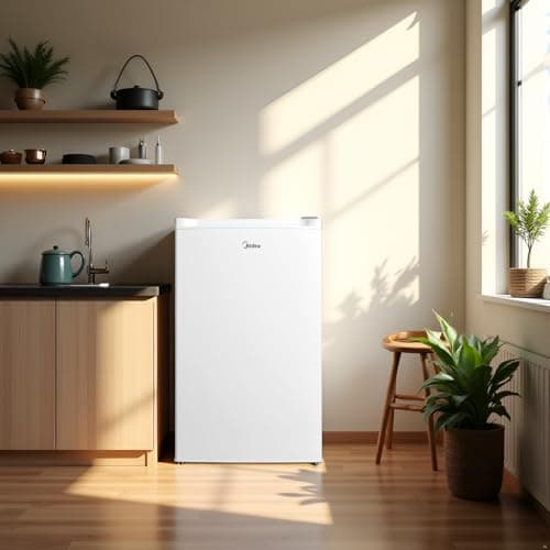 Midea WHS-109FW1 Upright Freezer, 3.0 Cubic Feet Mini Freezer, For Kitchen Apartment Office Basement or Dormitory, White 7