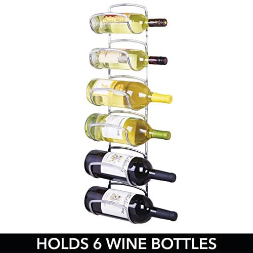 mDesign Metal Towel Shelves – Towel Rack for the Bathroom with 6 Compartments – Practical Bathroom Accessories for Both Large and Small Towels – Silver 7