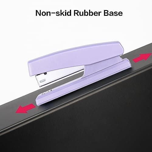 Deli Stapler, Desktop Staplers with 640 Staples, Office Stapler, 25 Sheet Capacity, Purple 5
