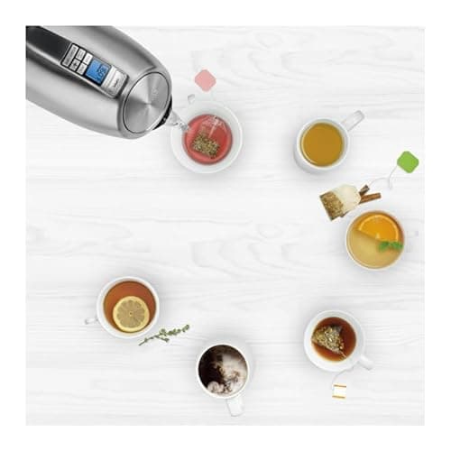 Cuisinart PerfecTemp 1.7-Liter 1500-Watt Stainless Steel Cordless Programmable Kettle with Six Presets, Stay-Cool Handle, & 360-Degree Swivel Power Base With LED display (CPK-20) 5