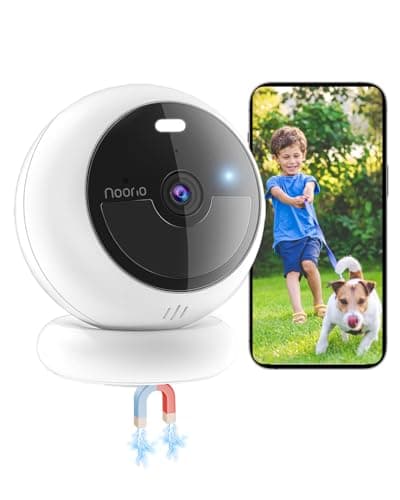 Noorio Security Cameras Wireless Outdoor Magnetic, 1080P Battery Powered Indoor Cameras for Home Security, Smart Motion Detection Outdoor Pet Dog Camera, Free Local Storage MagCam, 2.4G WiFi, B200S