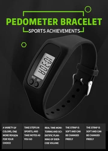 Yiudbaoo Pedometer Simple Step Counter Compact Precision Pedometer for Walking Running Step Tracker Removable Clip and Lanyard Accurate Pedometers for Steps for Men Women and Kids, Black 2