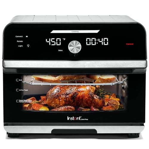 Instant Pot Omni Plus 19QT/18L Toaster Oven Air Fryer, 10-in-1 Functions, Fits 12" Pizza, Crisp, Broil, Bake, Roast, Toast, Warm, Convection, 100+ In-App Recipes, from the Makers of Instant Pot, Black