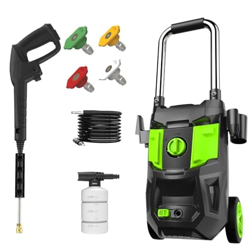 DECOKTOOL Electric Pressure Washer - 4500 PSI 2.8 GPM Electric Power Washer with 35FT Power Cord for Car, Garden, Yard, House, Green