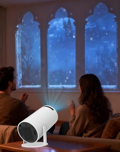 Beamly Projector –BeamlyHome Mini Smart Projector with Wifi & Bluetooth, 180° Rotation & Auto Keystone, 1080P Cinematic Projector Portable Home Theater, Window Scenes & Large-Screen Viewing