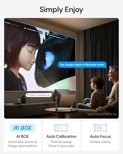 Valerion VisionMaster Pro 4K Laser Projector — 240Hz/4ms Gaming, 300" IMAX Enhanced Theater with EBL, 3D&Dolby Vision, 2× Faster Multitasking, AI Smart OS, 2500 ISO Lumens, 0.9–1.5x Optical Zoom 6