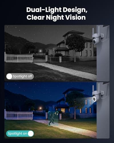 CAMSTRO 4K Security Cameras Wireless Outdoor No Subscription, 360° PTZ Home Security Cameras System, 64G Local Storage HomeBase, Human/Vehicle/Pet Recognition AI, Color Night Vision, 2 Cam-Kit 7