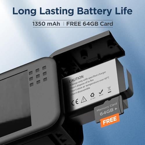 TIMNUT 4K 60FPS Waterproof Action Camera, Bare Metal Underwater 10M with 64G SD Card, 48MP Touchscreen Sports 6-Axis Stabilization, 8X Zoom Wide Angle WiFi with Helmet Accessories 6