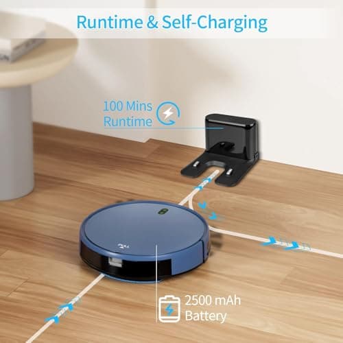 ZCWA Robot Vacuum and Mop, 2 in 1 Self-Charging Robot Vacuum Cleaner Compatible with WiFi/APP, Ideal for Hard Floor, Carpet and Pet Hair 6
