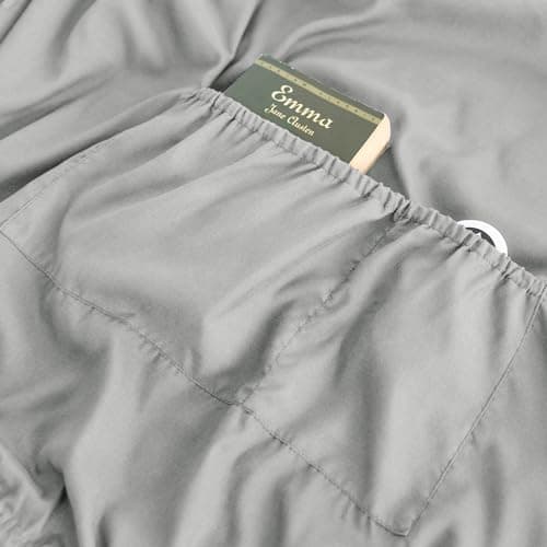 Twin Fitted Sheet Only with Side Storage Pocket - Premium 1800 Super Soft & Cozy Microfiber, Wrinkle, Fade, Shrinkage Resistant Deep Pocket Twin Size Fitted Bottom Sheet, Light Gray 5