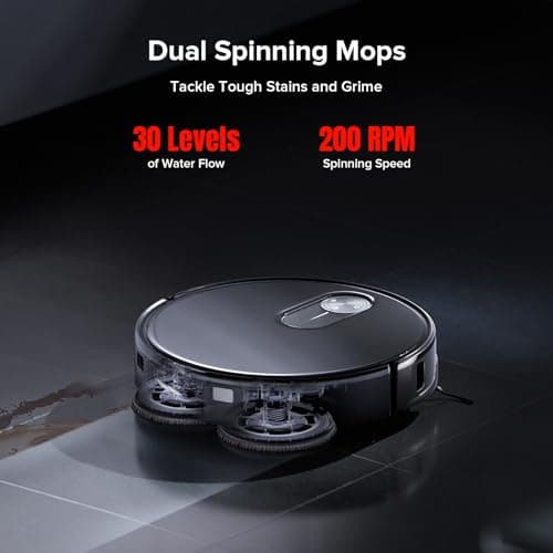 roborock Qrevo Slim Robot Vacuum and Mop Combo, 8.2cm Ultra-Slim, 3D Sensing Tech, Advanced Obstacle Recognition, Powerful Suction, FlexiArm Side Brush & Mop, Auto Mop Washing & Drying, Self-Emptying 6
