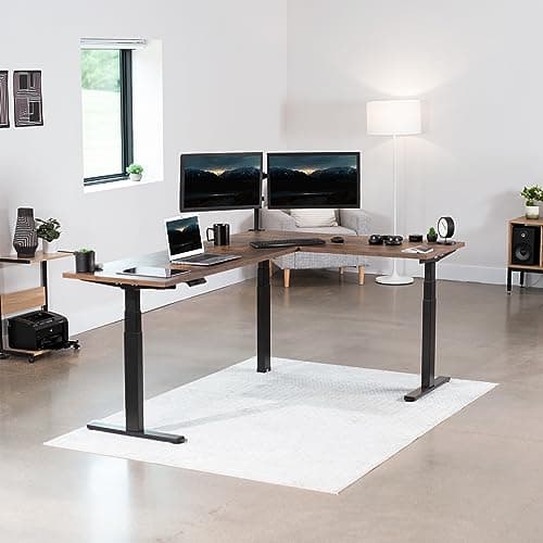 VIVO Electric Triple Motor Height Adjustable 3 Leg Corner Desk Frame, up to 300lbs, Sit Stand Ergonomic L Shaped Frame Only, Black, DESK-V130EB 7