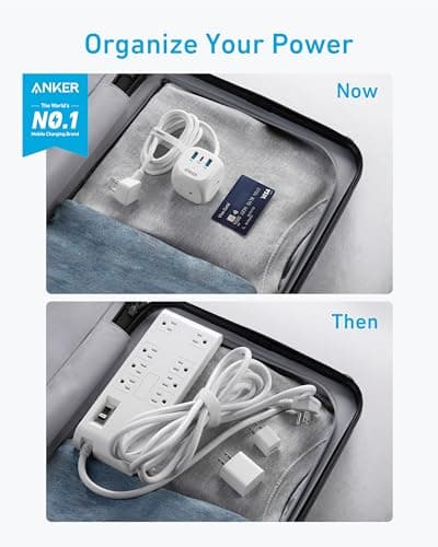 Anker 20W USB C Power Strip, 321 Power Strip with 3 Outlets and USB C Charging for iPhone 15/15 Plus/15 Pro/15 Pro Max, 5 ft Extension Cord, Power Delivery Charging for Dorm Rooms,Home Office 5