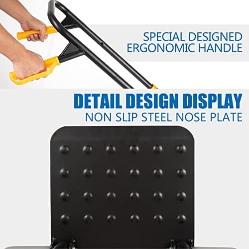 SHZOND Stair Climber Hand Truck, Heavy-Duty Hand Truck Dolly 330 Lbs Capacity, Foldable Trolley Stair Climber Cart with 12.2" x 11.6" Nose Plate and 6 Wheels 6