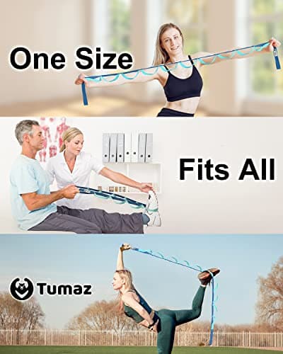 Tumaz Stretching Strap - 10 Loops & Non-Elastic Yoga Strap - Perfect Home Workout Stretch Strap for Physical Therapy, Yoga, Pilates, Flexibility 6
