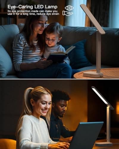 Power Strip with LED Desk Lamp, PD 30W Touch Desk Lamps, 4 Outlets 4 USB Ports(2 USB C) Small Desk Lamp 5FT Extension Cord Table Lamp for Home Office College Dorm Room Essentials Bedroom Bedside Study 7