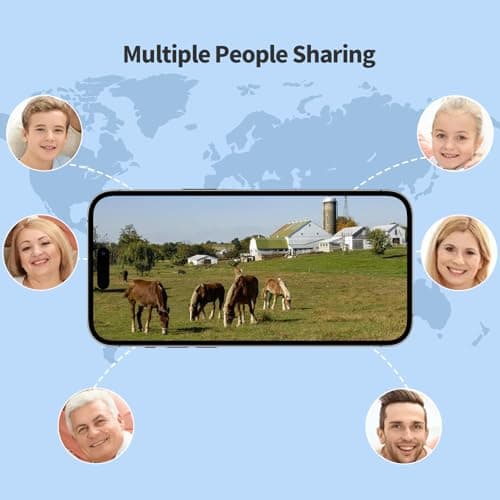 EZHAUS 4G LTE Cellular Security Camera Includes Memory Card & SIM Card(Support Verizon/AT&T/T-Mobile), 2K Solar Outdoor Cam Wireless Without WiFi Needed, 360° Live View, Color Night Vision 5