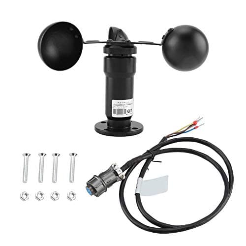 Wind Speed Sensor, Pulse Signal Output Aluminum Alloyed Wind Speed Sensor Anemometer 8