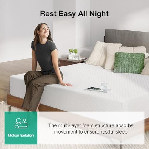 Novilla Queen Mattress, 12 Inch Queen Size Memory Foam with Comfort for Pressure Relief & Cool Fresh Sleep,Removable Washable Cover, Medium Firm 6