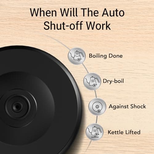 Mecity Electric Kettle Gooseneck Water Kettle Stainless Steel Tea Kettle Water Boiler Fast Heating, Auto Shut Off, 27 fl oz, 1000W, Stainless Steel 6