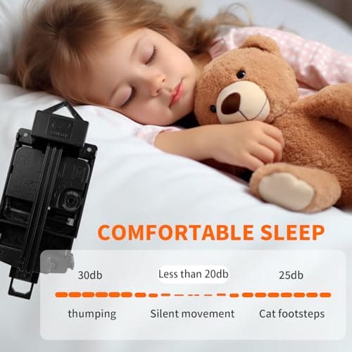 Dankeit Wall Clock, Silent Non-Ticking Quality Quartz Battery Operated with Pendulum, Large Wall Clock for Living Room Kitchen Home Bathroom Bedroom Wall Decor, 13x21.65inch(Black) 5