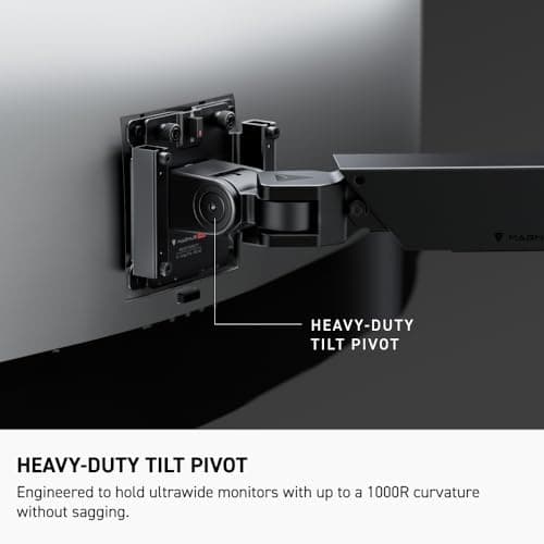 Secretlab Magnus Monitor Arm (Heavy Duty Edition) - Designed for Ultrawide Monitors - Up to 57 inches, 18 to 35lbs - Includes Heavy-Duty tilt Pivot 8