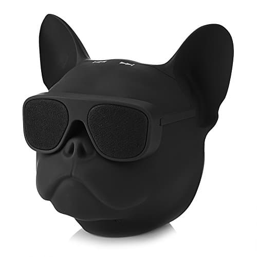 Bulldog Bluetooth Speaker, French Bulldog Head Cool Artistic Stereo Decorative Speaker, Supported USB & T Flash Card 5