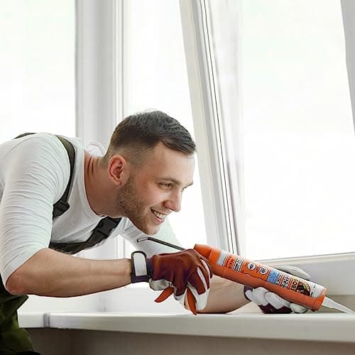 Gorilla Caulk Sealant 100% Silicone, 10oz Cartridge, White + KLEEG Caulk Gun and Caulking Tool Kit - Dripless Gun, Removal Tool, 3in1 Scraper Sealant 6