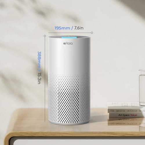 Afloia Air Purifiers for Home Bedroom Large Room Up to 1076 Ft², 3-Stage Filter Cleaner Odor Eliminator, Remove Pets Dust Dander Hair Allergy Mold Pollen Smoke Smell, Quiet 22 dB, 7 Colors Night Light 8